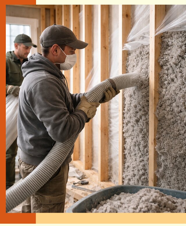 Утепление каркасного дома эковатой в Чите — качественно и надолго