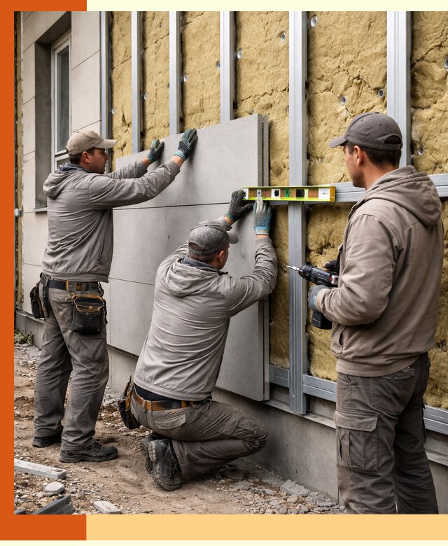 Утепление вентилируемого фасада под ключ в Чите