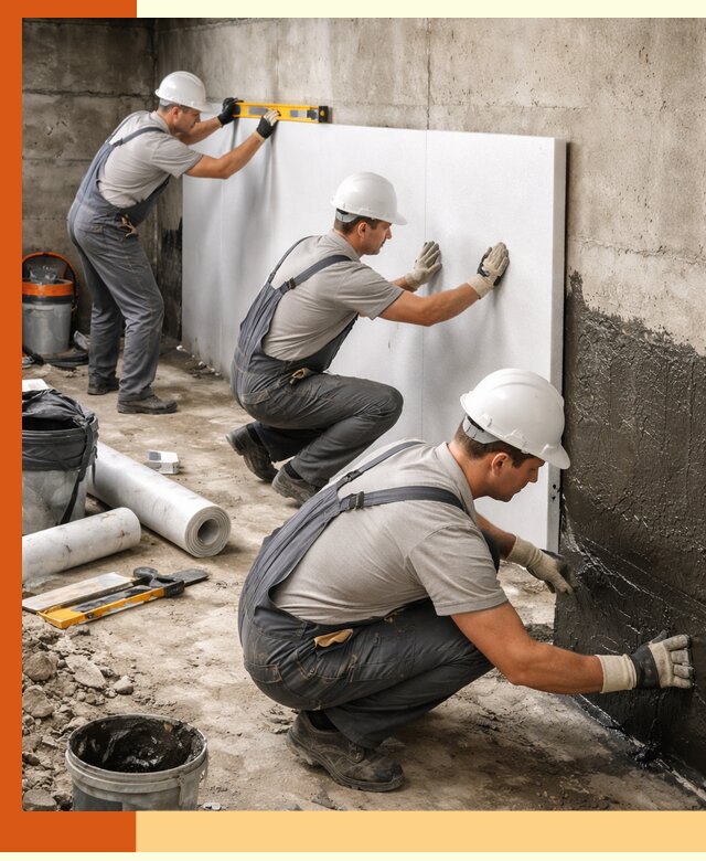 Утепление фундамента изнутри профессионально в Чите